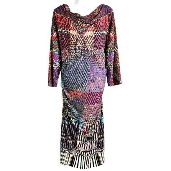 Muse Dresses & Skirts - NWT Muse purple blue red green pink multiprint sheath dress Womens 12